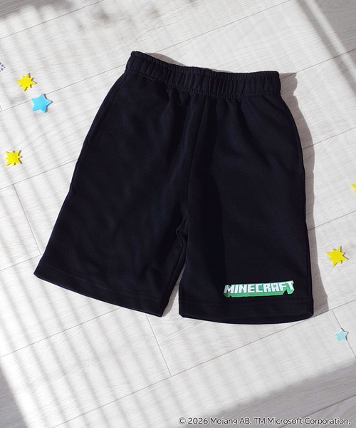 RUGGEDWORKS(ラゲッドワークス)の「《マインクラフト》キッズ キャラクターポケット ハーフパンツ スポーツ裏毛(スウェットパンツ・キッズ・スミクロ/ブラック・110/160/150/140/130/120)」の3枚目の写真