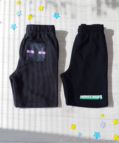 RUGGEDWORKS(ラゲッドワークス)の「《マインクラフト》キッズ キャラクターポケット ハーフパンツ スポーツ裏毛(スウェットパンツ・キッズ・スミクロ/ブラック・110/160/150/140/130/120)」の6枚目の写真