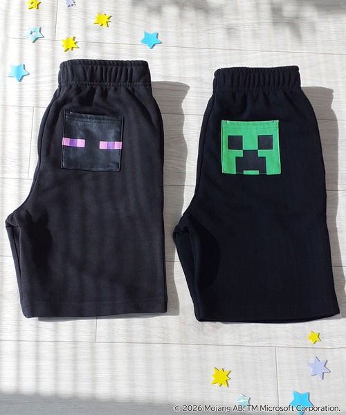 RUGGEDWORKS(ラゲッドワークス)の「《マインクラフト》キッズ キャラクターポケット ハーフパンツ スポーツ裏毛(スウェットパンツ・キッズ・スミクロ/ブラック・110/160/150/140/130/120)」の7枚目の写真