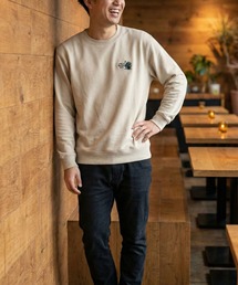 HANGTEN（ハンテン）の「【HANGTEN/ハンテン】裏毛ワンポイント刺繍トレーナースウェット クルーネック サーフ カジュアル ストリート アメカジ（スウェット）」
