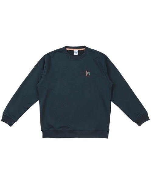 HANGTEN（ハンテン）の「【HANGTEN/ハンテン】裏毛ワンポイント刺繍トレーナースウェット クルーネック サーフ カジュアル ストリート アメカジ（スウェット・メンズ・グリーン/グレー/ベージュ/ネイビー・MEDIUM/LARGE/X-LARGE）」の12枚目の写真
