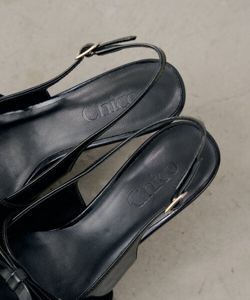 Chico（チコ）の「リボン付きミュール（パンプス・レディース・ブラック/アイボリー/ピンク・LARGE/MEDIUM/SMALL）」の12枚目の写真