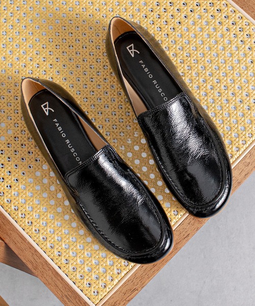 inter-chaussures(インターショシュール)の「【FABIO RUSCONI】オブリークトウエナメルローファー(F61630)(ローファー・レディース・ホワイト系その他/ブラック系その他・37/38/36/35)」の2枚目の写真