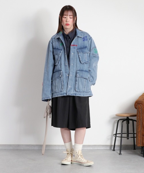 cepo（セポ）の「BLUEDY クマ刺繍ギンガムチェックシャツ（シャツ/ブラウス・レディース・オフホワイト/チャコールグレー・M）」の8枚目の写真
