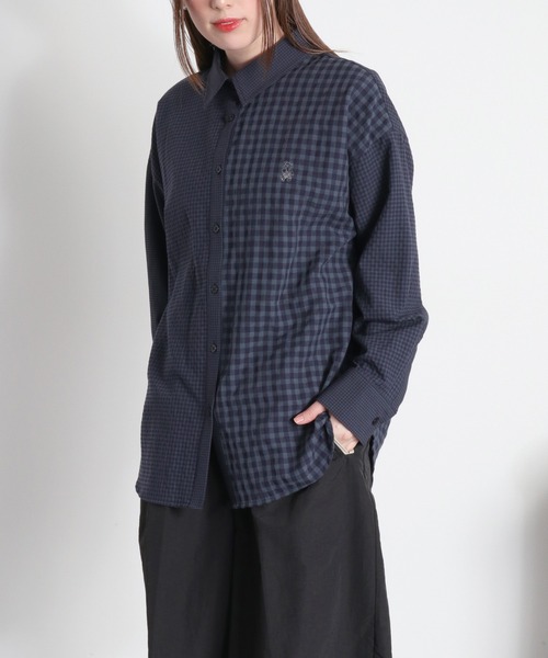 cepo（セポ）の「BLUEDY クマ刺繍ギンガムチェックシャツ（シャツ/ブラウス・レディース・オフホワイト/チャコールグレー・M）」の15枚目の写真