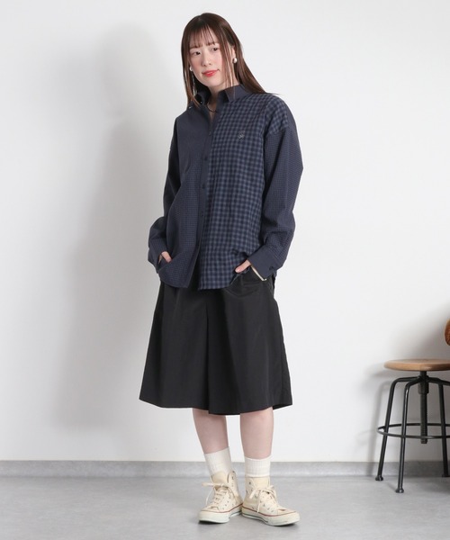 cepo（セポ）の「BLUEDY クマ刺繍ギンガムチェックシャツ（シャツ/ブラウス・レディース・オフホワイト/チャコールグレー・M）」の3枚目の写真