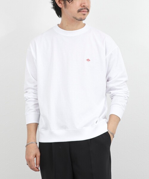 DANTON（ダントン）の「【DANTON/ダントン】ロゴスウェットTシャツ/SOLID SWEAT T-SHIRT/DT-C0204TCB/26SS（Tシャツ/カットソー・メンズ・ホワイト/ライトグレー・S/M/L/XL）」の5枚目の写真