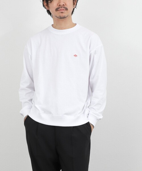 DANTON（ダントン）の「【DANTON/ダントン】ロゴスウェットTシャツ/SOLID SWEAT T-SHIRT/DT-C0204TCB/26SS（Tシャツ/カットソー・メンズ・ホワイト/ライトグレー・S/M/L/XL）」の6枚目の写真