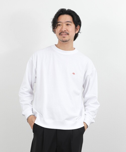 DANTON（ダントン）の「【DANTON/ダントン】ロゴスウェットTシャツ/SOLID SWEAT T-SHIRT/DT-C0204TCB/26SS（Tシャツ/カットソー・メンズ・ホワイト/ライトグレー・S/M/L/XL）」の8枚目の写真