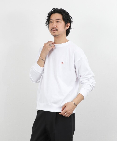DANTON（ダントン）の「【DANTON/ダントン】ロゴスウェットTシャツ/SOLID SWEAT T-SHIRT/DT-C0204TCB/26SS（Tシャツ/カットソー・メンズ・ホワイト/ライトグレー・S/M/L/XL）」の9枚目の写真