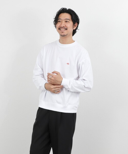 DANTON（ダントン）の「【DANTON/ダントン】ロゴスウェットTシャツ/SOLID SWEAT T-SHIRT/DT-C0204TCB/26SS（Tシャツ/カットソー・メンズ・ホワイト/ライトグレー・S/M/L/XL）」の12枚目の写真