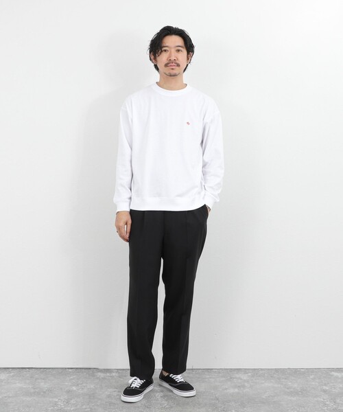 DANTON（ダントン）の「【DANTON/ダントン】ロゴスウェットTシャツ/SOLID SWEAT T-SHIRT/DT-C0204TCB/26SS（Tシャツ/カットソー・メンズ・ホワイト/ライトグレー・S/M/L/XL）」の14枚目の写真