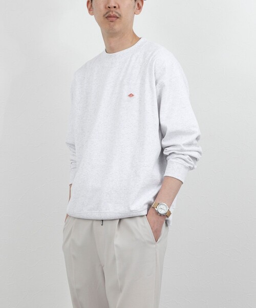 DANTON（ダントン）の「【DANTON/ダントン】ロゴスウェットTシャツ/SOLID SWEAT T-SHIRT/DT-C0204TCB/26SS（Tシャツ/カットソー・メンズ・ホワイト/ライトグレー・S/M/L/XL）」の18枚目の写真