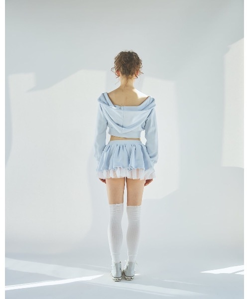 lilLilly（リルリリー）の「オフショルチャームパーカー（パーカー・レディース・ブルー/ホワイト・FREE）」の10枚目の写真