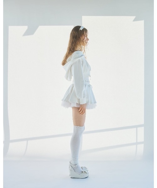 lilLilly（リルリリー）の「オフショルチャームパーカー（パーカー・レディース・ブルー/ホワイト・FREE）」の12枚目の写真