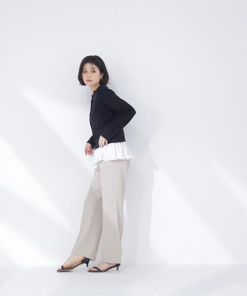 NATURAL BEAUTY BASIC(ナチュラルビューティーベーシック)の「◇ベーシックカーディガン(カーディガン/ボレロ・レディース・イエロー/ピンク/ホワイト系その他/ブラック・FREE)」の6枚目の写真