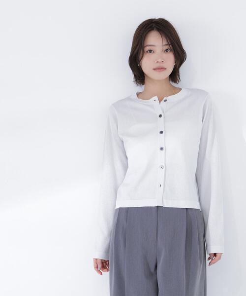 NATURAL BEAUTY BASIC(ナチュラルビューティーベーシック)の「◇ベーシックカーディガン(カーディガン/ボレロ・レディース・イエロー/ピンク/ホワイト系その他/ブラック・FREE)」の16枚目の写真