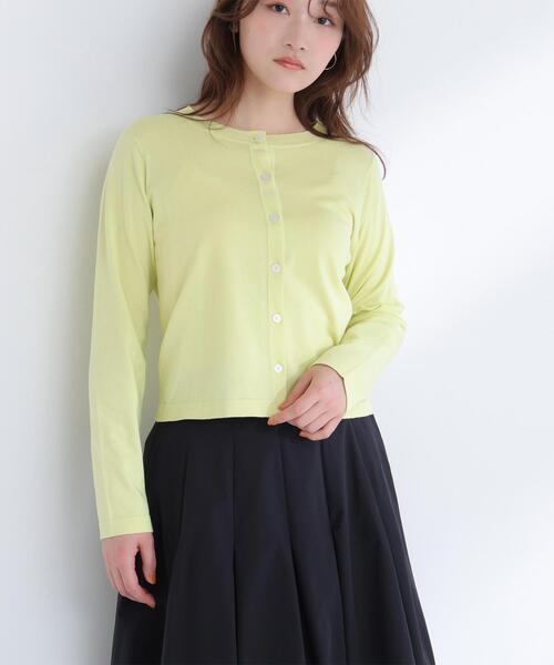 NATURAL BEAUTY BASIC(ナチュラルビューティーベーシック)の「◇ベーシックカーディガン(カーディガン/ボレロ・レディース・イエロー/ピンク/ホワイト系その他/ブラック・FREE)」の21枚目の写真