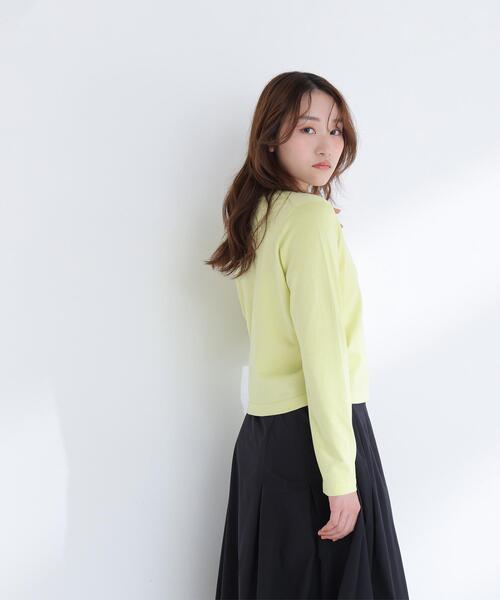 NATURAL BEAUTY BASIC(ナチュラルビューティーベーシック)の「◇ベーシックカーディガン(カーディガン/ボレロ・レディース・イエロー/ピンク/ホワイト系その他/ブラック・FREE)」の22枚目の写真