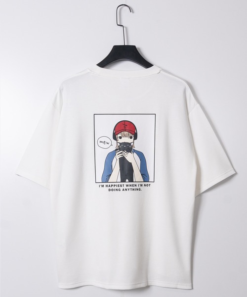 Red Cap Girl（レッドキャプガール）の「【a-r】〔RedCapGirl/レッドキャップガール〕アソートイラスト 二頭身 シルキータッチ半袖Tシャツ 接触冷感/ストレッチ（Tシャツ/カットソー・メンズ・グリーン系1/ピンク系2/ピンク系1/ブラック系2/ホワイト系2/ホワイト系1/グレー系1/ブラック系1/ブラック系3/ホワイト系3/ピンク系3/ブルー系3・LARGE/MEDIUM）」の14枚目の写真