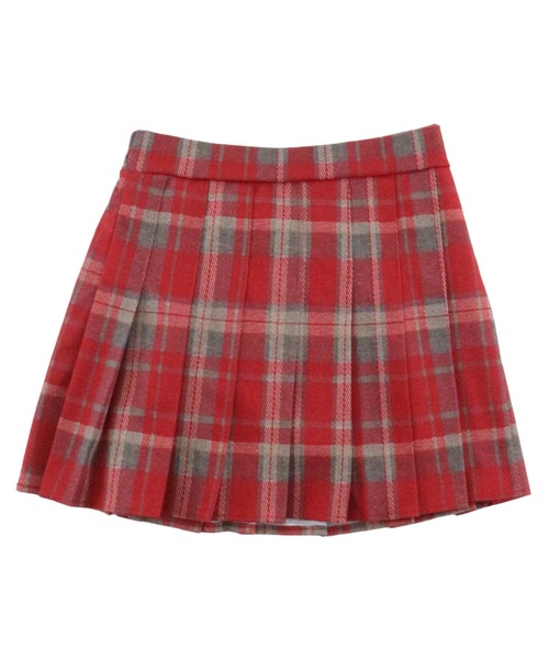 ALLuRing ChaRm(アリュリングチャーム)の「Check Pleated Mini Skirt / チェックプリーツミニスカート(スカート・レディース・ブラック/レッド・FREE)」の8枚目の写真