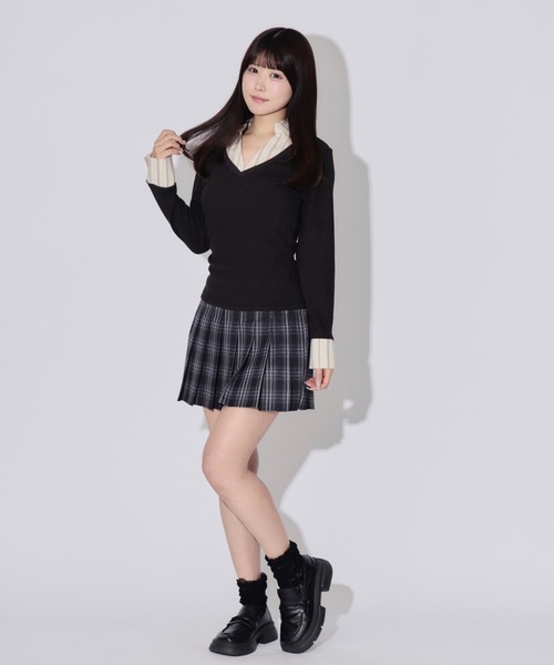 ALLuRing ChaRm(アリュリングチャーム)の「Check Pleated Mini Skirt / チェックプリーツミニスカート(スカート・レディース・ブラック/レッド・FREE)」の16枚目の写真