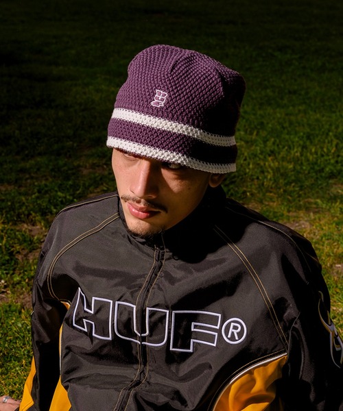 HUF(ハフ)の「MEGABLAST KNIT BUCKET HAT(ハット・メンズ・ベージュ系その他/パープル/ブラック・O/S)」の3枚目の写真