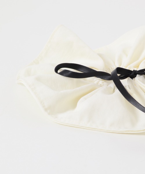 KBF（ケイビーエフ）の「リボン付きシュシュ（ヘアゴム・レディース・ブラック/アイボリー・ONE）」の10枚目の写真