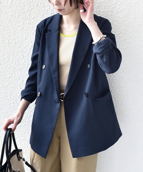 SHIPS Colors:〈手洗い可能〉デラオックス ダブルボタン ジャケット2