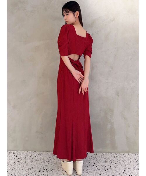 RESEXXY（リゼクシー）の「バックオープンマーメイドワンピース（ワンピース・レディース・その他1/レッド/ホワイト・FREE）」の4枚目の写真