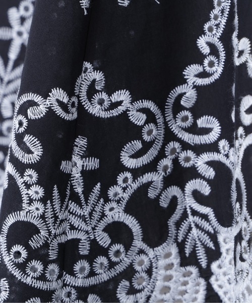 N.（N. Natural Beauty Basic）（エヌエヌナチュラルビューティーベーシック）の「エンブロイダリーキャミチュニック（キャミソール・レディース・ホワイト×レッド/ホワイト×ブラック/ブラック×ホワイト・MEDIUM）」の15枚目の写真