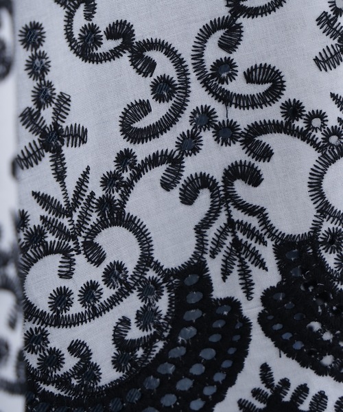 N.（N. Natural Beauty Basic）（エヌエヌナチュラルビューティーベーシック）の「エンブロイダリーキャミチュニック（キャミソール・レディース・ホワイト×レッド/ホワイト×ブラック/ブラック×ホワイト・MEDIUM）」の6枚目の写真