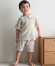 PUPPAPUPO（プッパプーポ）の「襟付き 半袖 パジャマ ワッフル（ルームウェア/パジャマ）」