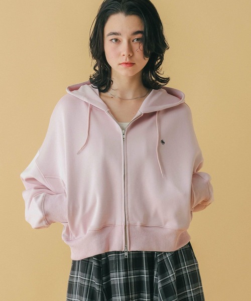 RAGEBLUE(レイジブルー)の「<POLO BCS/ポロ・ビーシーエス>別注/ショート丈ポンチZIPパーカー(パーカー・レディース・ライトピンク/オフホワイト/ネイビー・FREE)」の20枚目の写真