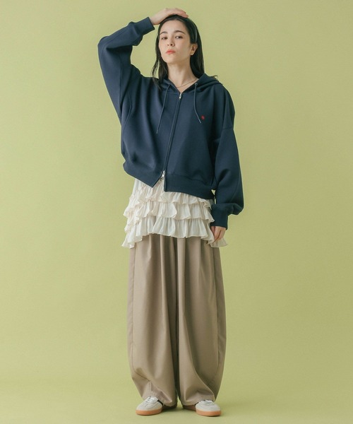 RAGEBLUE(レイジブルー)の「<POLO BCS/ポロ・ビーシーエス>別注/ショート丈ポンチZIPパーカー(パーカー・レディース・ライトピンク/オフホワイト/ネイビー・FREE)」の22枚目の写真