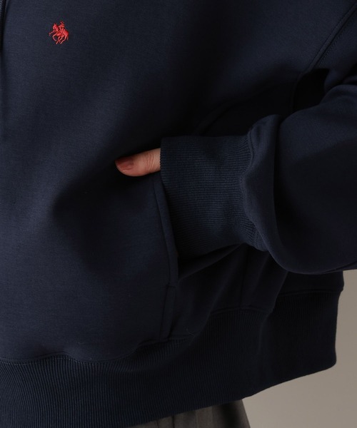 RAGEBLUE(レイジブルー)の「<POLO BCS/ポロ・ビーシーエス>別注/ショート丈ポンチZIPパーカー(パーカー・レディース・ライトピンク/オフホワイト/ネイビー・FREE)」の9枚目の写真