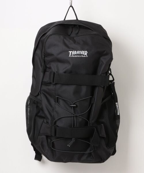 W CLIP PACK BACKPACK 30L/THRASHER スラッシャー ストリートリュック PCポケット A4対応 GONZ刺繍 通学 通勤 旅行 デイパック