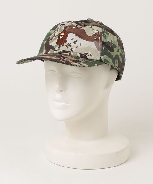A BATHING APE（アベイシングエイプ）の「CAMO PATCHWORK PANEL CAP（キャップ・メンズ・グリーン・FREE）」の5枚目の写真