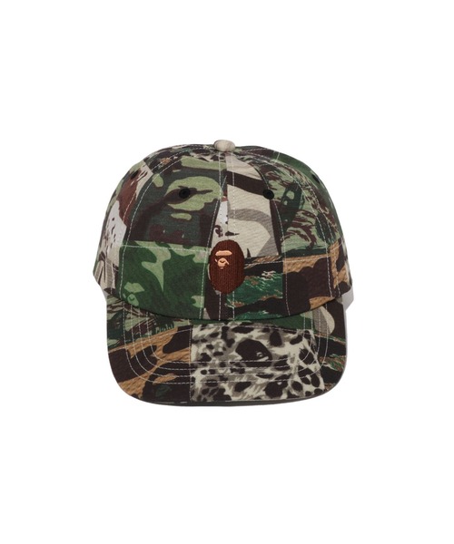 A BATHING APE（アベイシングエイプ）の「CAMO PATCHWORK PANEL CAP（キャップ・メンズ・グリーン・FREE）」の2枚目の写真