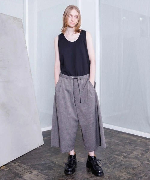 VOAAOV(ヴォアーブ)の「【VOAAOV】TWEED / STRIPE - SET UP Wide Cropped Pants(その他パンツ・メンズ・ネイビー/ブラウン・2/1)」の2枚目の写真