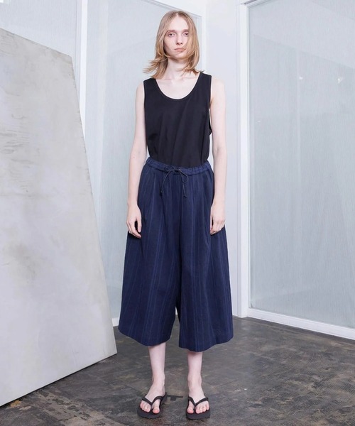 VOAAOV(ヴォアーブ)の「【VOAAOV】TWEED / STRIPE - SET UP Wide Cropped Pants(その他パンツ・メンズ・ネイビー/ブラウン・2/1)」の12枚目の写真