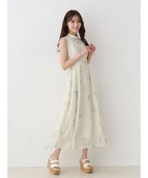 MERCURYDUO（マーキュリーデュオ）の「花柄バックレースアップワンピース（ワンピース）」