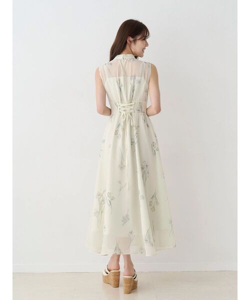 MERCURYDUO（マーキュリーデュオ）の「花柄バックレースアップワンピース（ワンピース・レディース・ブラック/イエロー/ライトグレー・MEDIUM/SMALL）」の18枚目の写真