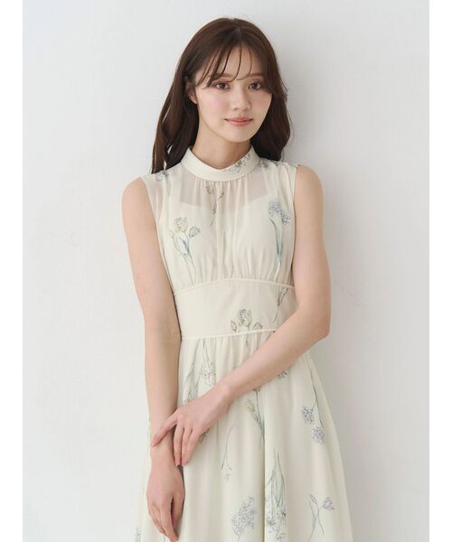 MERCURYDUO（マーキュリーデュオ）の「花柄バックレースアップワンピース（ワンピース・レディース・ブラック/イエロー/ライトグレー・MEDIUM/SMALL）」の19枚目の写真