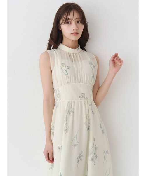 MERCURYDUO（マーキュリーデュオ）の「花柄バックレースアップワンピース（ワンピース・レディース・ブラック/イエロー/ライトグレー・MEDIUM/SMALL）」の20枚目の写真