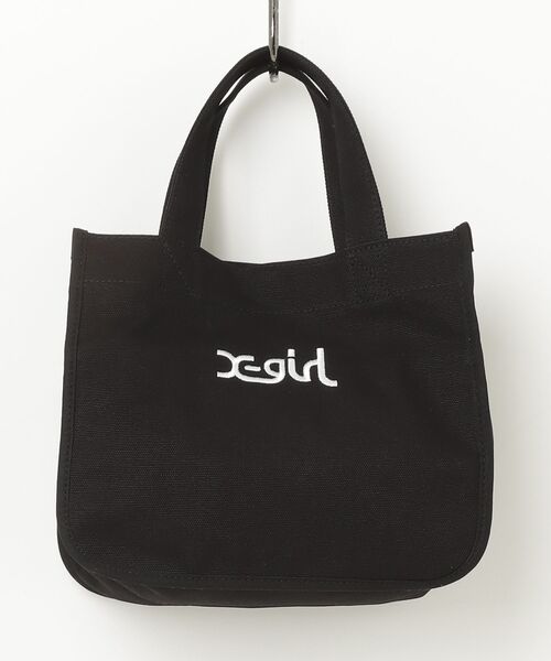 X-girl（エックスガール）の「SMALL LOGO TOTE BAG（ショルダーバッグ・レディース・ブラック/ホワイト/ベージュ・ONE SIZE）」の2枚目の写真