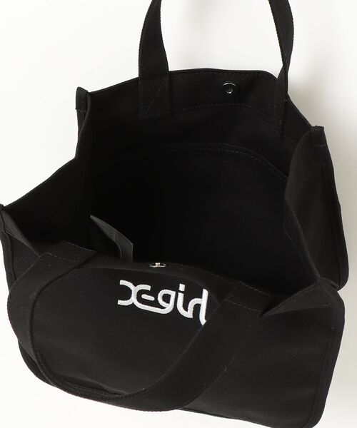 X-girl（エックスガール）の「SMALL LOGO TOTE BAG（ショルダーバッグ・レディース・ブラック/ホワイト/ベージュ・ONE SIZE）」の6枚目の写真