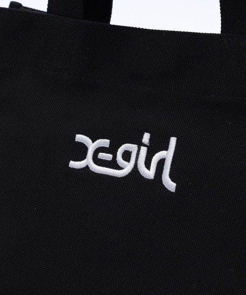 X-girl（エックスガール）の「SMALL LOGO TOTE BAG（ショルダーバッグ・レディース・ブラック/ホワイト/ベージュ・ONE SIZE）」の7枚目の写真