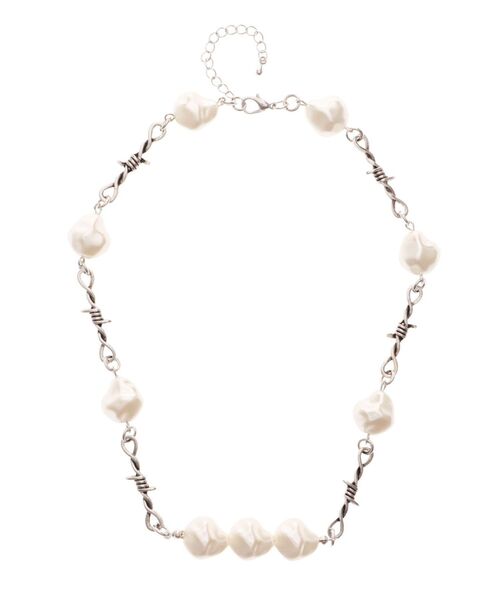 jouetie（ジュエティ）の「ワイヤーライクパールネックレス（ネックレス・レディース・シルバー・FREE）」の2枚目の写真