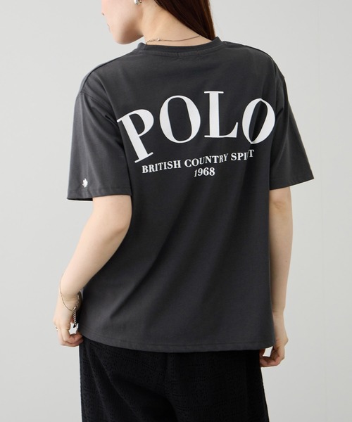 Mac-House(マックハウス)の「【ユニセックス】POLO BCS バックプリント オーバーサイズTシャツ(Tシャツ/カットソー・レディース・ホワイト/ピンク/スミクロ・M/L)」の2枚目の写真